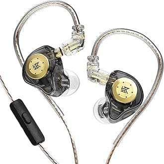 Morelian EDX Pro In Ear Stage Monitor Headphone Dual Dynamic Unit Earphone Shock Bass Earbuds with 0.75mm Detachable Cable Comfortable Wired Headset (With Mic)