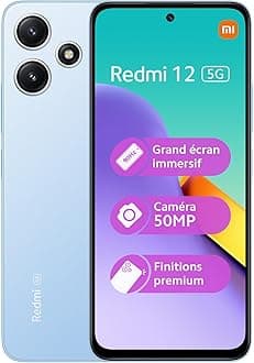 Redmi Xiaomi 12 5G + 4G Lte (for Tmobile Mint Tello Global)Global Unlocked 6.79" 50mp Triple Camera (Sky Blue, 128Gb + 4Gb)
