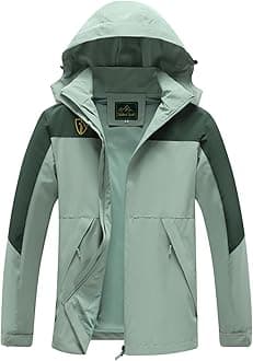 GIISAM Rain Jacket for Women, Women's Waterproof Lightweight Rain Jackets Packable Raincoat Windbreaker Coat with Hood