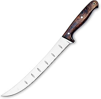 Handmade 15.5 inch Breaking Knife Full Tang Butcher Knife With Ergonomic Rosewood Handle Design Great For Cutting, Slicing, Carving Meat.