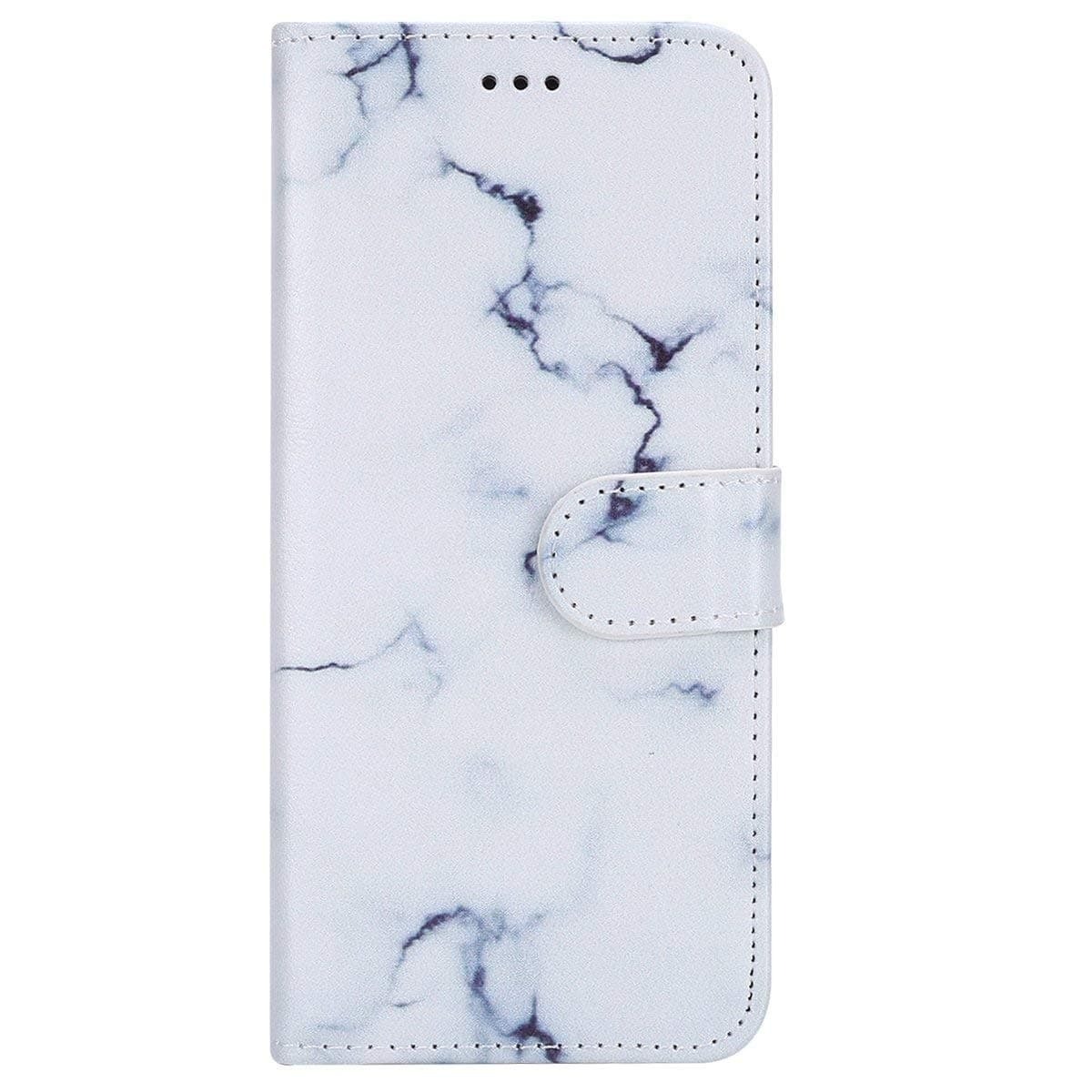 iPhone 5C Case,iPhone 5C Leather Case,Surakey iPhone 5C PU Leather Flip Case Wallet Retro Stone Marble Series Painting Pattern Full Protective Case Cover for Apple iPhone 5C,White Marble