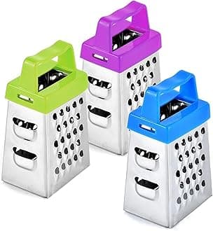 Mini Cheese Grater, 3pcs Stainless Steel Small Box Graters for Kitchen Slicer for Garlic Ginger Vegetable, Pack of 3