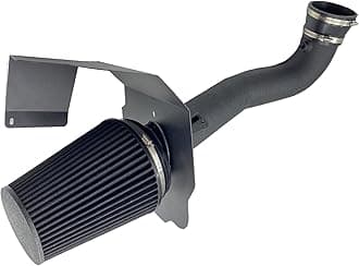 3.5 Inch Cold Air Intake Kit W/ + Heat Shield High Performance for Chevy Silverado 1500/GMC Sierra 1500 5.3L/6.2L 2014-2018;Fit for Cadillac Escalade 6.2L 2015-2020 (Black & Black)