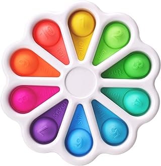 Pop Fidget Sensory Toys for Toddlers 1-3, Montessori Toys for 1 2 3 Year Old, Toddlers Push and Popping Bubbles Digits Number Learning Sensory Preschool Toy