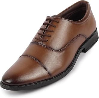 FAUSTO Men's Formal Office Meetings Work Lace-Up Derby Shoes