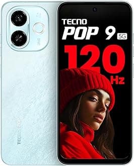 Tecno POP 9 5G (Azure Sky, 4GB+64GB) | Advanced AI Features | 108MP Ultra Clear AI Camera | D6300 Powerful Processor | 5 Year Lag Free Fluency | 5000 mAh Battery | in Built Infrared and NFC