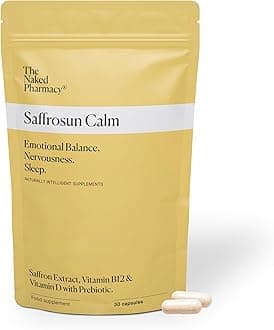 The Naked Pharmacy | Saffrosun Calm | Balance & Energy | Saffron with Vitamin B12 | High Strength | Natural No Additives | Vegan | 30 Capsules