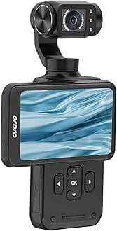 M5 5K Pocket Camera | Action Camera | 3-Axis Gimbal Stabilization | 3.5-inch Rotating Touch Screen | IR Night Vision | Wide Angle | Long Battery Life| 4K Handheld Camcorder for YouTube Vlogging