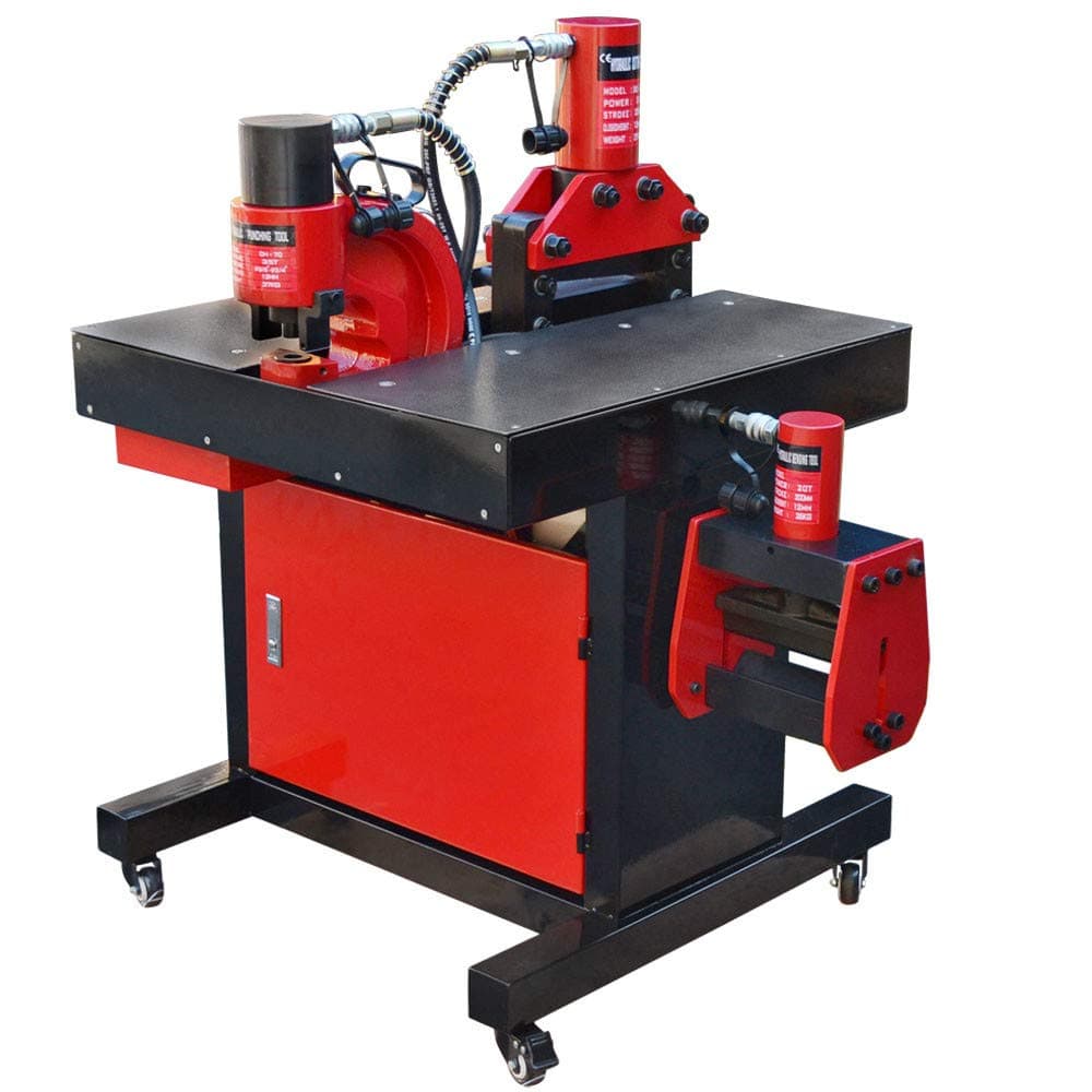 MH GLOBAL Busbar Multi-Function Bender Cutter Puncher 1/2"-Copper 5/16"-Iron Steel