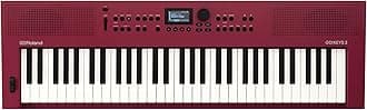 - GO:KEYS 3 Music Creation Keyboard | 61-Note Keyboard | Built-In Stereo Speakers | Bluetooth Audio/MIDI Support for Music Streaming - Dark Red
