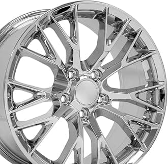 OE Wheels CV22B 18 Inch Rim Fits C4, C5, C6 Corvette C7 Z06 Style 5x120.65 18x8.5 Chrome - Hollander 5734 (1)