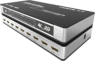 KAGO HDMI Splitter -1 in 8 Out TV Splitters Premium Quality High Resolutions Support HDMI 2.0, HDCP 2.2, 18 Gbps 4K@60Hz 2k@120Hz 36-Bit Deep Color UltraHD,Plug&Play