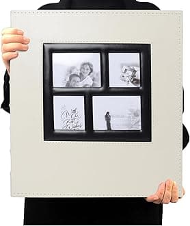 Photo Album 4x6 600 Pockets, Black Pages Leather Cover Large Capacity Picture Albums Holds 600 Horizontal and Vertical Photos (Beige)