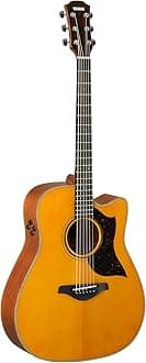 Yamaha A-Series A3M Acoustic-Electric Guitar with Soft Case, Vintage Natural