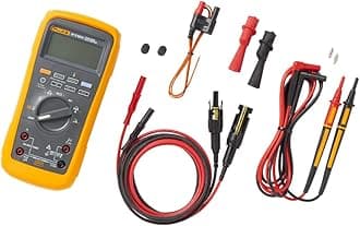Fluke 87V Max True-RMS Digital Multimeter with Solar Test Lead Kit, CAT III 1000v Rated Multimeter, Waterproof and Dustproof IP67 Case, and MC4 Test Leads and Holster