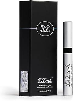 LiLash Purified Eyelash Serum to Grow Longer & Fuller-Looking Lashes - Eyelash Growth Enhancer, Safe for Use with Contacts, Lash Extensions, Sensitive Eyes - Vegan & Cruelty-free (2mL, 90-Day Supply)