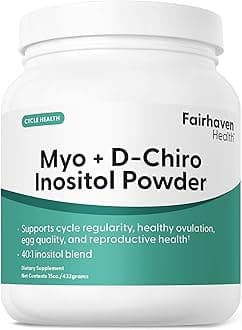 Fairhaven Health Myo-Inositol and D-Chiro Inositol Powder | 40:1 Ratio | Healthy Ovarian & Hormone Balance for Women* | Premium Vegan Supplement for Women | Non-GMO | 180 Servings