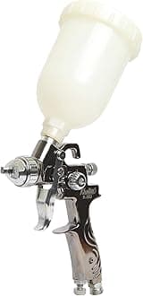 KHAITAN L.V.L.P. Mini Paint Spray Gun K-350 | Cup Capacity 250ml | Colour Bucket & Tools (Nozzle 1.0mm) Air Consumption | Airbrush Compatible with Painting Car Pneumatic Tool Sprayer