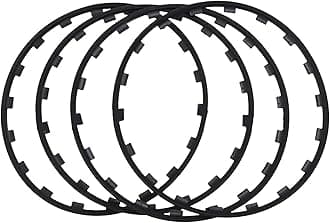 LenTLy 16-20" Car Rims Edge Trim Protector Wheel Protection Ring, Alloy Wheel Edge Ring Rim Protectors Tyres Tire Guard Set of 4, Anti-Scratch Car Refit Trims Kit(Size:16 inch,Color:Black)