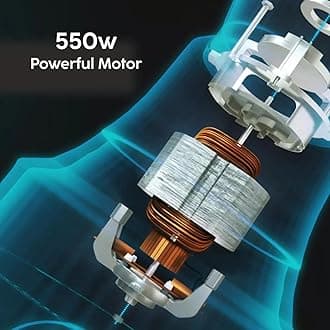 Glen Mixer Grinder 550 Watt, 3 Stainless Steel Jar, Overload Protection, 3 Speed Settings with Pulse Function, for Chutney, Spices, Masala, Baby Food - Black (SA4021JAR3)