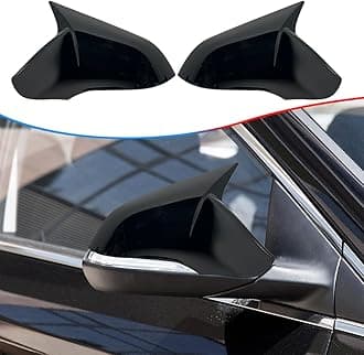 Side Mirror Cover, for Hyundai Sonata 2015 2016 2017 2018 2019, 2PCS Turn Signal housing Cover Accessories - Bright Black(with Turn Signal housing Slot)