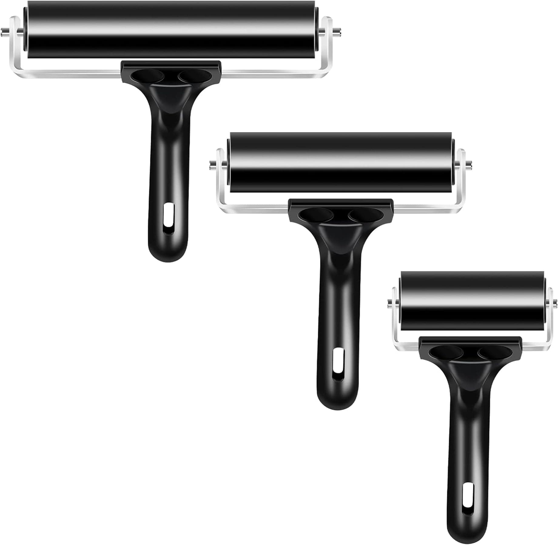 - VinBee Soft Rubber Brayer Rollers for Crafting Brayer Rollers for Printmaking Brayer Tool Paint Brush Ink Applicator Art Craft Oil Painting Tool 3 Pack (2.4 inch,4 inch,5.9 inch)