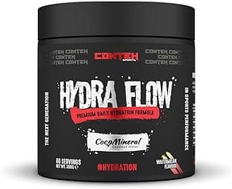 Hydra Flow Electrolyte Powder with CocoMineral® | Premium Daily Hydration Supplement | Replenish Electrolytes & Vitamins | Coconut Water Extract | 30 Servings | Post-Workout & Daily Use (Watermelon)