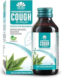 Ayurvedic Adulsa(Adalodakam, Adhatoda) Cough Syrup for Dry & Wet cough | Sore Throat | Phlegm | Non Alcoholic & Non Drowsy| - 100ml