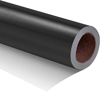 Black Wrapping Paper - Solid Color Matte Gift Wrapping Paper Roll Perfect for Wedding, Birthday for Men, Christmas, Baby Shower, Graduation Gifts, Father's Day Gifts - 17 Inches X 32.8 Feet