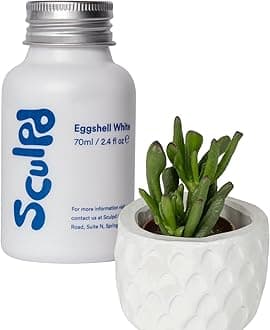 Sculpd Varnish for Air Dry Clay and Acrylic Paint - Create Waterproof, Scratch Resistant Pottery from Home (Eggshell White)