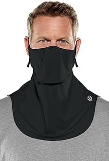 UPF 50+ Unisex Crestone UV Face Mask, Sleek Grey, Small/Medium, Solid - Sun Protective, Black, 1 Count (Pack of 1)