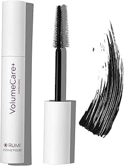 Rumi Cosmetiques VolumeCare+ Mascara For Older Women - Extreme Length and Volume 2-in-1 Formula - No Clumps, Long-Wearing, Hypoallergenic Mascara For Sensitive Eyes (Natural Black)
