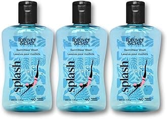 Splash All Natural Laundry Detergent, Liquid Laundry Detergent, Chlorine Neutralizer Swimsuit Wash, Hypoallergenic, Gentle & Color Safe Formula, High Efficiency (HE) Compatible Wash, 9.5 fl oz, 3 Pack