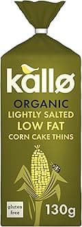 Kallo Organic Corn Cake Thins 130g (Pack of 12)