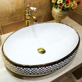 Countertop Basin Ceramic Sanitary Ware Art Counter Basin Wash Basin Basin Colorful Lavabo Sinks Bathroom Sinks Hand Wash Sink Oval