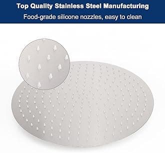 NearMoon Rain Shower Head, Ultra-Thin Design-Pressure Boosting, Awesome Some Experience, High Flow Stainless Steel Rainfall Head (16 Inch, Brushed Nickel)