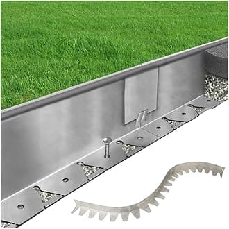 Landscape Edging Border,with Anchoring Stakes Top Commercial Grade Plastic Garden Border,Stainless steel Premium Yard Edging Fence,100 * 50*thickness 0.5mm,2m