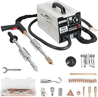 CMTOOL Dent Puller Welder, 3000W Stud Welder Dent Repair Kit, 3800A Car Pro Spot Puller Machine with 17 Types of Accessories, 6 Welding Modes, Adjustable Welding Power, Automatic and Manual Welding