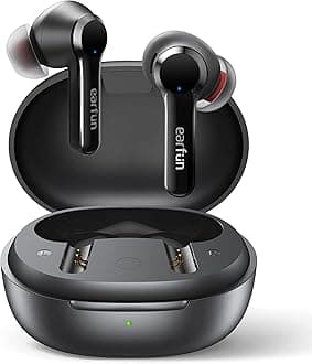 EarFun Air Pro 2 Noise Cancellation Earbuds, Active Noise Canceling Wireless Earbuds, 6 Mics Clear Call, Up to 40dB, in-Ear Detection, 34H Playtime, Wireless Charging, App Custom EQ