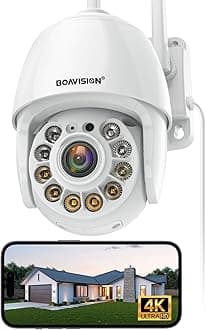 BOAVISION 4K/8MP Security Camera Outdoor, Wireless WiFi IP Camera Home Security System 360° View,Human/Pet/Vehicle Detection, auto Tracking,Two Way Talk,pan Tile Full Color Night Vision,5G/2.4G WiFi