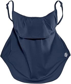 Coolibar UPF 50+ Men's Women's Crestone UV Face Mask - Sun Protective, Navy, One size