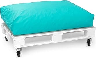 Spatium Jumbo XXL pallet cushions Removable pillowcase, water and dirt resistant, cushions for pallet furniture Turquoise , Seat Cushions 120x60x20)