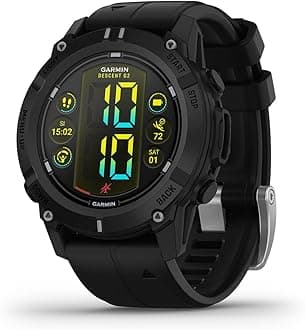 GARMIN Descent G2 Dive Computer Smartwatch, AMOLED Touchscreen Display, 10-Day Battery Life, Multiple Dive Modes, Black