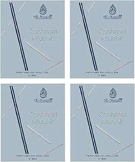 Al-Nuaim Tohfa Series Kashmiri Mushk Oudh Attar Roll On for Men & Women - Pack of 4 (6ml Each) | Alcohol Free Attar | Long Lasting Fragrance