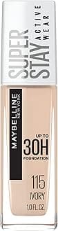 Maybelline Super Stay Full Coverage Liquid Foundation Active Wear Makeup, Up to 30Hr Wear, Transfer, Sweat & Water Resistant, Matte Finish, Ivory, 1 Count