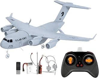 misppro RC Plane Remote Control Airplane - 2.4Ghz 2 Channels DIY RC Predator Aircraft for Beginner RC Plane with 3 Batteries