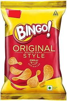 Original Style Chilli Sprinkled - Flat Cut Spicy Potato Chips Pack for Snacks, 90g/85g(Pack of 3)(Weight may vary)