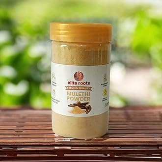 Eliteroots Premium Licorice Mulethi Powder | Ideal for Face Pack, Skin, Hair | 100% Organic, No Chemical, No preservative | Paraben Free | Sun Dried & Stemless for Face, Skin, Hair (200g, Mulethi Powder)