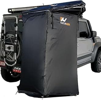BAMACAR Naturnest Car Shower Awning Tent, Overland Showers Tent with Roof Rack Camping for SUV Jeep Turck Van Car Vehicle Awning Shower Room Outdoor Overlanding Showers All-top Side Restroom Trailer