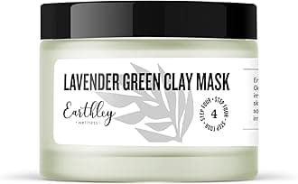 Earthley Wellness Face Mask, Healthier Skin, Reduces Oils, Soothes Skin, Pull Out Dirt and Oil, Unclog Pours, Improve Skin Complexion (Lavender Green Clay Mask, 2oz.)